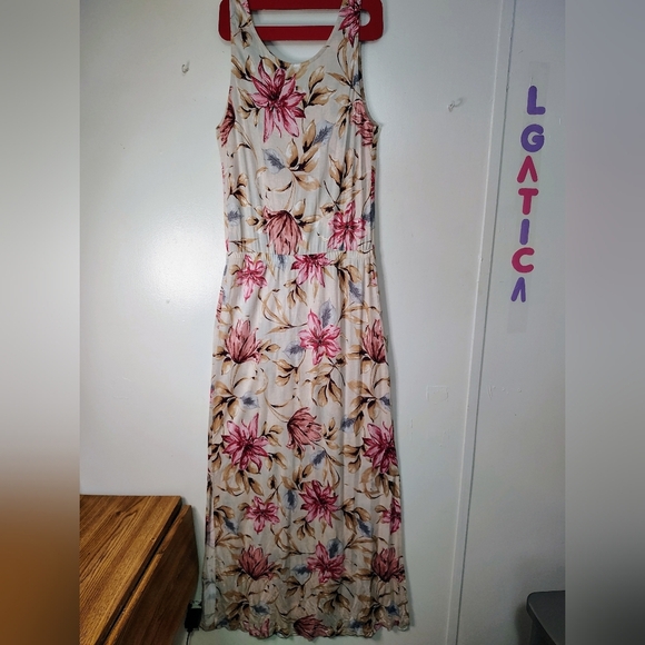 Lascana Maxi Sundress Floral women's sleeveles,pullover, Relaxed beach,sz 12. - Picture 4 of 16